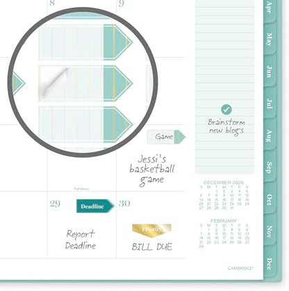 Mead Cambridge 2027 Planner, Weekly & Monthly, 8.5" x 11", Glimmer (1843-905-27)