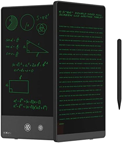LCD Writing Tablet for Adults-6.5″&6″ LCD Writing Tablet,Double-Sided Full Screen Electronic Drawing Pad,Mini Portable Digital Notepad for School,Office,Home,Erasable,Reusable