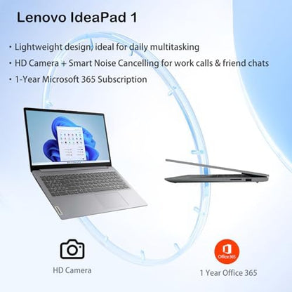 Lenovo IdeaPad Eco-Friendly Slim Laptop, 15.6" FHD Business and Student, Office 365 for The Web, Intel 10-Core i5-1335U(Beat Ryzen 7 7730U), 8GB RAM, 128GB SSD, Wi-Fi 6, Privacy Camera, Win11 Home