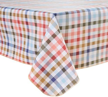 LIBERECOO Heavy Duty Vinyl Tablecloth with Flannel Backing Waterproof Oil-Proof Plastic Table Cloth Stain-Resistant Wipeable Rectangle or Square Table Cover for Indoor and Outdoor 54 x 54 Inch