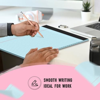 8.5x11 Legal Pads Colored Legal Pads Wide Ruled, 12 Pack Note Pads 8.5 x 11