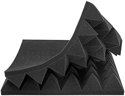 JBER 6 Pack Acoustic Sound Foam Panels, Pyramid Sound Absorbing Panels