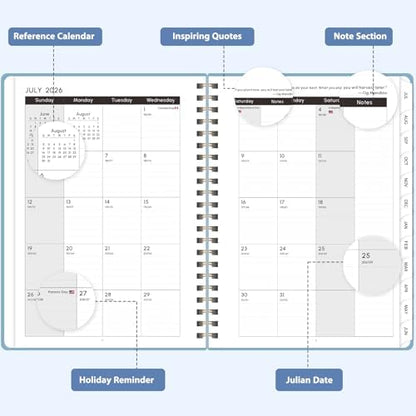 Planner 2026-2027, Weekly and Monthly Academic Planner, July 2026 - June 2027, Hardcover Calendar Agenda Book for School Year Planning, School Supplies for Teacher and Student, Letter Size(8.5'' x 11'')