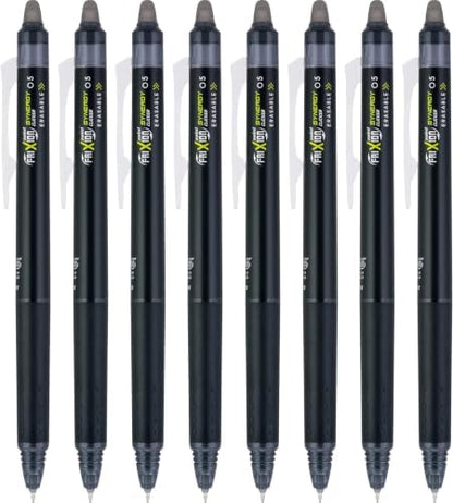 PILOT FriXion Synergy Clicker Erasable, Refillable, Retractable Gel Ink Pens, Extra Fine Point 0.5 mm, Black, FriXion Erasable Pens 0.5 - Ideal for School & Office Writing 1 Count (Pack of 64)