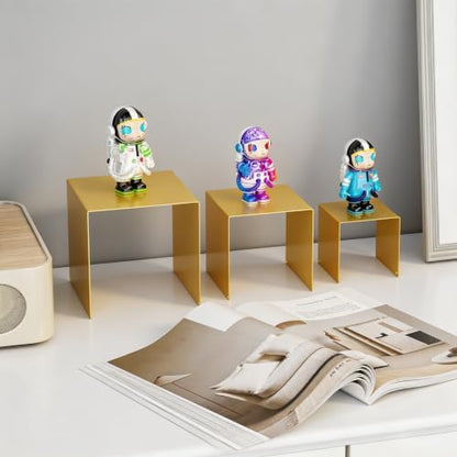 Display Stand & Risers, 6 Pcs Set Metal Rectangular Cupcake Stands