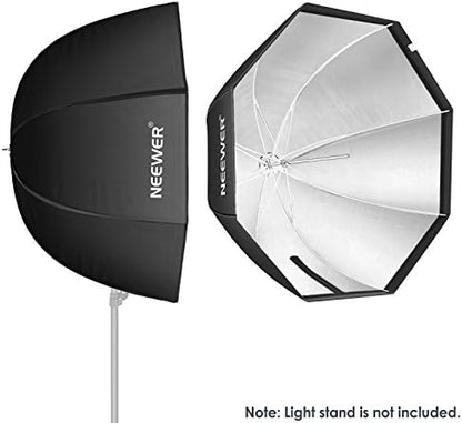 Neewer 47''/ 120cm Octagonal Softbox Umbrella with Carrying Bag for Portrait or Product Photography, Suitable for Canon Nikon Sony Speedlite, Studio Flash (Black)