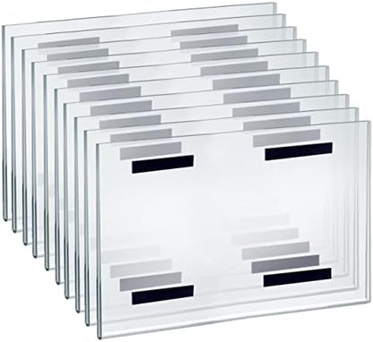 Azar Displays 129937 17" W x 11" H Horizontal U-Frame with Magnetic Strips, 10-Pack, clear