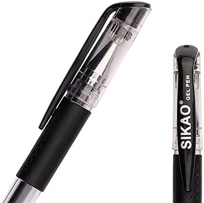 Black Gel Pens Bulk, 60 Pack 0.7mm Fine Point Gel Ink Rollerball Pens, Smooth Quick-Dry Black Ink No Smear, Comfortable Grip Pens for Office, School, Journaling, Note-Taking & Daily Writing