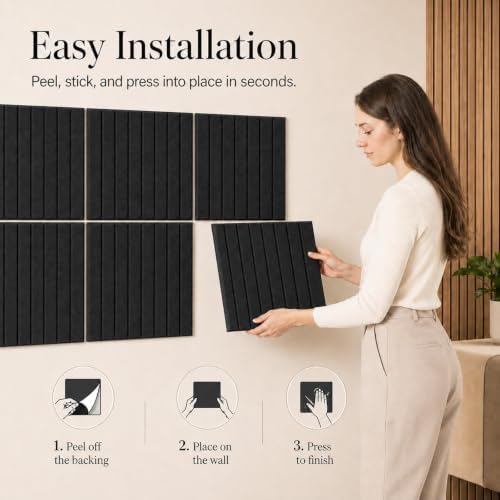 Stripe Felt Bulletin Board Tiles, Cork Board Alternative 48 x 36 in