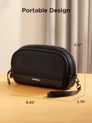 UGREEN Electronics Organizer Travel Case Bag Multifunctional Organizer Carrying Case for Cables, Cord, SD Card, Earbuds, Charger, USB Adapter, Electronic Accessories Medium Size
