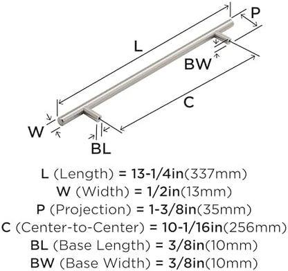 Amerock 10-1/16" Bar Pulls Satin Nickel Drawer Pull