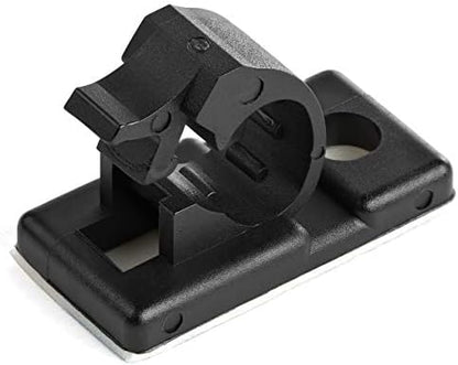 StarTech 100 Adhesive Cable Management Clips, Black, TAA, Sticky (CBMCC1)