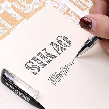 Black Gel Pens Bulk, 60 Pack 0.7mm Fine Point Gel Ink Rollerball Pens, Smooth Quick-Dry Black Ink No Smear, Comfortable Grip Pens for Office, School, Journaling, Note-Taking & Daily Writing