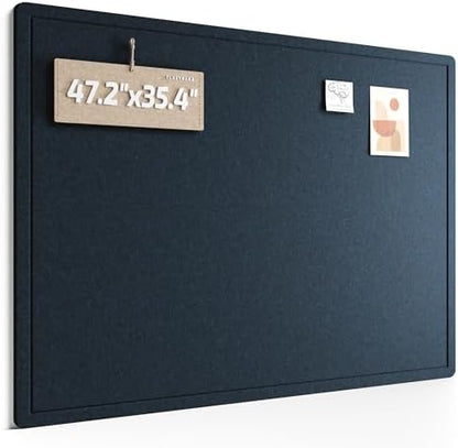 Fluxynara 47.2" x 35.4" Large Bulletin Board, Carbon Blue