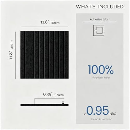 Felt Bulletin Board 36"x 24"-6 Felt Tiles Cork Board Wall Panels Home Office Wall Fabric Pin Board for Classroom/Kids Art Display/Photo Picture Wall/Acoustic,Self-Adhesive,Black