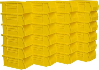 Akro-Mils 30220 AkroBins Plastic Storage Bins, 7"x4"x3", Yellow, 24-Pack