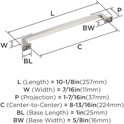 Amerock 8-13/16" Westerly Satin Nickel Drawer Pull