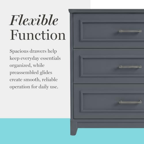 Martha Stewart Lily Pond 3-Piece Modular Cabinet Set, Slate Blue
