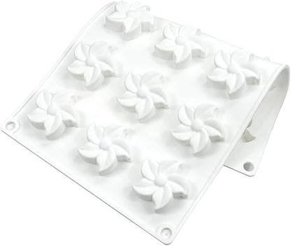 Chocolate Silicone Molds Flower Cake Baking Silicone Mold, Baking Moulds for Making Hot Chocolate, Jelly, Ice Cubes, Pudding, Mousse (E_ Flower)
