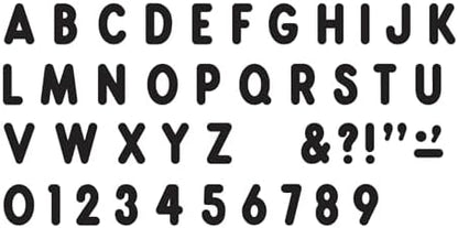 TREND Black 7-Inch Billboard Uppercase (EN/SP) Ready Letters, Bulletin Board Decor, 7-Inch, 105 Pieces