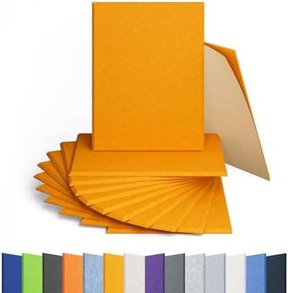 12 Pack Rectangle Acoustic Panels Self Adhesive Sound Proof Foam(Orange)