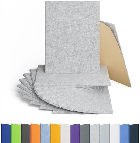 12 Pack Rectangle Acoustic Panels Self Adhesive Sound Proof Foam