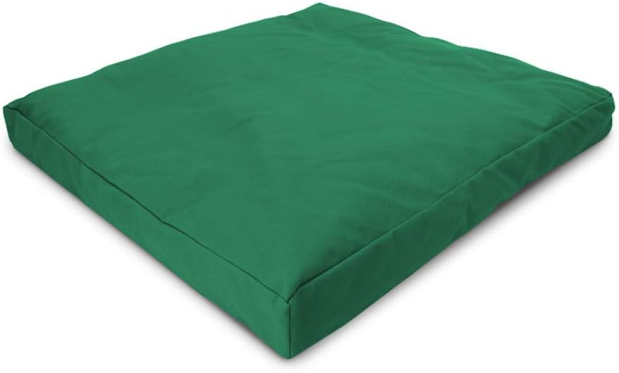 BEAN PRODUCTS MEDITATION CUSHION - Zabuton Meditation Pillows for Sitting on Floor, Yoga Cushion, Cotton Yoga Pillow, Zen Kneeling Prayer Pad- MADE IN USA - Standard 24x24x2, FOREST GREEN