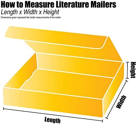 Top Pack Supply Literature Mailers, 9" x 6 1/2" x 1 3/4", Kraft (Pack of 50)