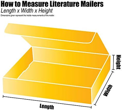 Top Pack Supply Literature Mailers, 12-1/8" x 9-1/4" x 4", White (Pack of 50)
