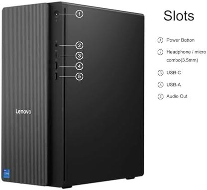 Lenovo IdeaCentre Tower Desktop Computer • 24-core Intel Ultra 9 285 Processor • 32GB DDR5 • 1TB SSD • Office 365 for The Web • HDMI + VGA, Wi-Fi 6E • Wired Keyboard & Mouse • Windows 11