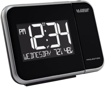 La Crosse Technology 616-1412 Projection Alarm Clock with Indoor Temperature