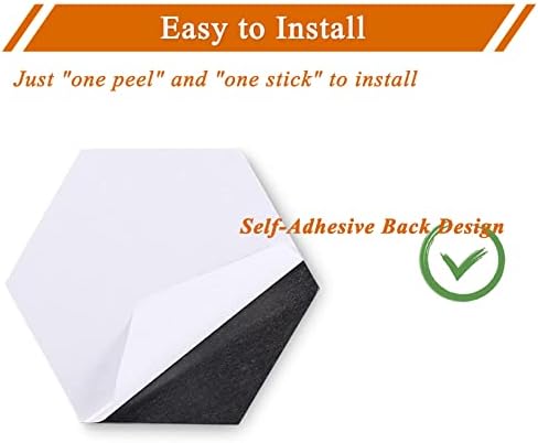 8Pcs Hexagon Felt Cork Board Tiles, Self Adhesive DIY Bulletin Board Pin Board for Office School Home Wall Decor Stickers Memos Photos Display (Gradual Blue)