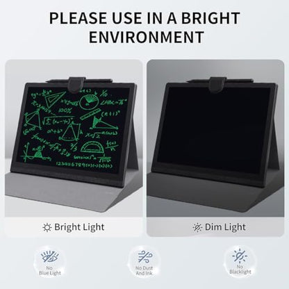 10" LCD Writing Tablet for Adults Business Leather Digital Notepad