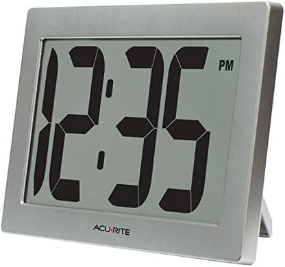 AcuRite 75102 9.5" Large Digital Clock with Intelli-Time Technology