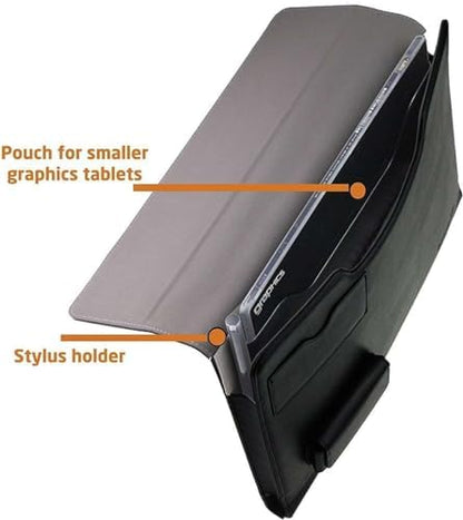 Leather Graphics Tablet Folio Case - Compatible with Richgv 13.5 Inch Colorful LCD Writing Tablet
