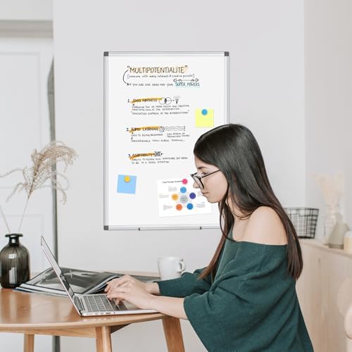 Double-Sided White Board Dry Erase Magnetic Whiteboard Wall 48x36, 2-Pack