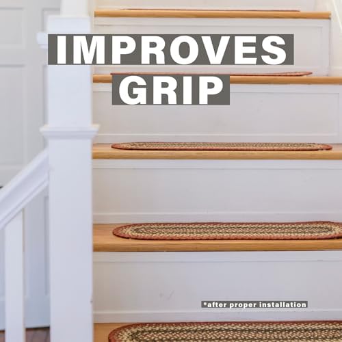 Homespice Chester Jute Braided Stair Treads, Rect 8x28 Set of 13