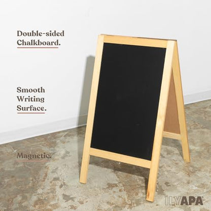 Ilyapa A Frame Chalk Board Easel Sign 40x20 in - Sandwich Signs Outdoor