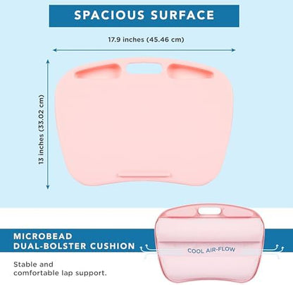 LAPGEAR MyDesk Lap Desk – Rose Quartz, Fits 15.6” Laptops