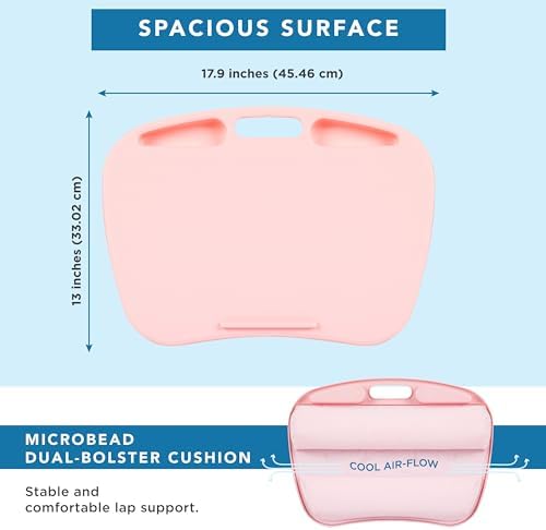 LAPGEAR MyDesk Lap Desk – Rose Quartz, 12-Pack, Fits 15.6” Laptops