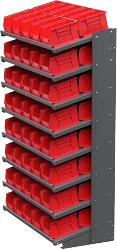 Akro-Mils 30237 AkroBins Plastic Storage Bins, 9"x6"x5", Red, 12-Pack