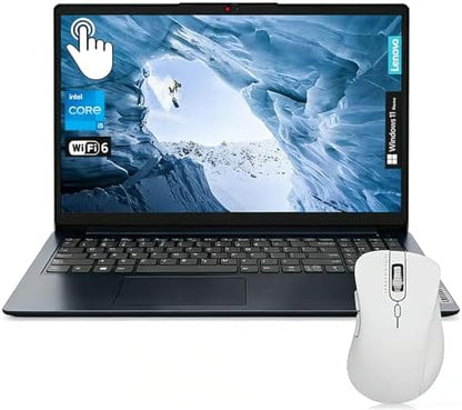 Lenovo IdeaPad 1 Touchscreen Laptop, 15.6" FHD(1920 * 1080), Intel Core i5-1335U, 16GB RAM, 1TB SSD, HDMI, SD Card Reader, Webcam, Wi-Fi 6, Win 11 Home, Abyss Blue, Bundle with ML101 Wireless Mouse