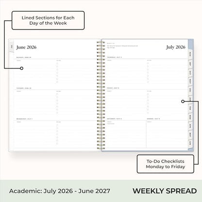 Blue Sky 2026-2027 Weekly & Monthly Academic Planner, 8.5"x11", Stratford
