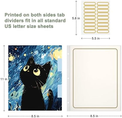 Rouidr 3 Ring Binder with clipboard, 1 inch 8.5 x 11 in Letter Size View Binders Organizer with Dividers Tabs & Clear Sleeves, School Supplies, Office Supplies