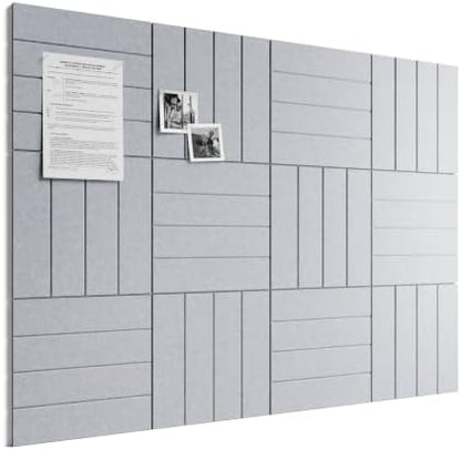 Bumusty 48" x 36" Large Cork Board Alternative, Soft Gray