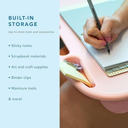 LAPGEAR MyDesk Lap Desk – Rose Quartz, Fits 15.6” Laptops