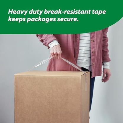 Duck HD Clear Extra Long Packing Tape - 6 Rolls of Heavy Duty Shipping and Moving Packing Tape – Clear Strong Packaging Tape for Boxes, Packing and Moving Supplies – 1.88 In. x 109 Yards (287975)