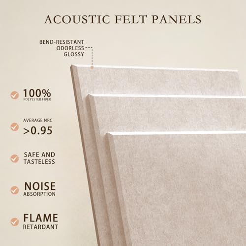 JBER Cork Board Alternative, 12 Pack 48" x 36" Felt Board, Light Camel