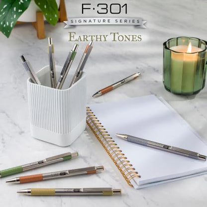Zebra Pen F-301 Signature Series Ballpoint Pen, Black, 0.7mm, 4-Pk (27214)