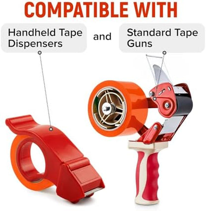 2" x 110 Yards Orange Packing Tape, 4 Rolls
